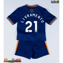 Camisa de Futebol Newcastle United Tino Livramento #21 Equipamento Alternativo Infantil 2025-26 Manga Curta (+ Calças curtas)